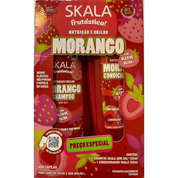 SKALA Linha Frutastica Kit Shampoo e Conditioner Morango Fruitastic Collection Set with Strawberry Shampoo and Conditioner