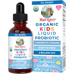MARYRUTH'S Kids Probiotic Liquid Drops, Ages 4+, Gut Health, Immunity, 1 Oz | USDA Organic, Digestive Health, Ages 4+ Gut Health & Immune Support, Vegan, Non-GMO, 1 Fl Oz