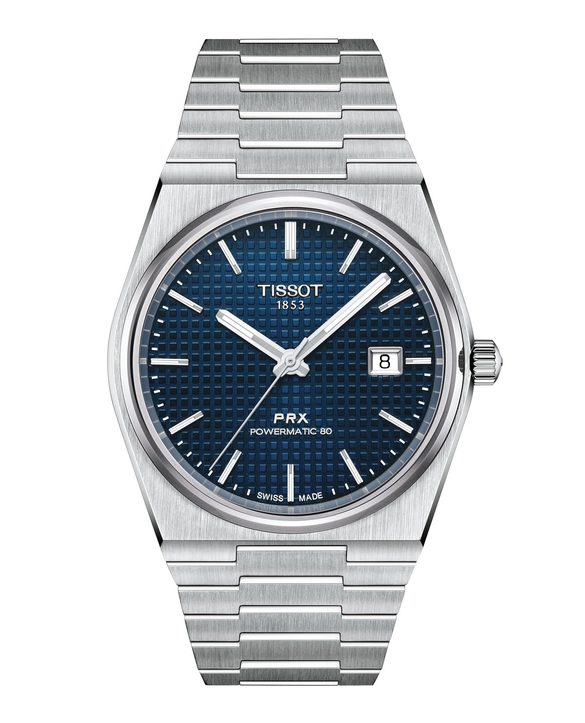 Tissot Men's PRX Swiss Automatic Dress Watch with Stainless Steel Strap, Grey, 12 (Model: T1374071104100), Grey