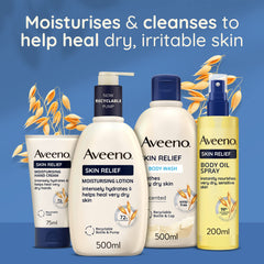 Aveeno Skin Relief Moisturising Lotion, With Soothing Triple Oat Complex & Shea Butter, Suitable For Sensitive Skin, 72-Hour Intense Hydration, Helps Relieve very Dry, Tight Skin, Unscented - 500ml