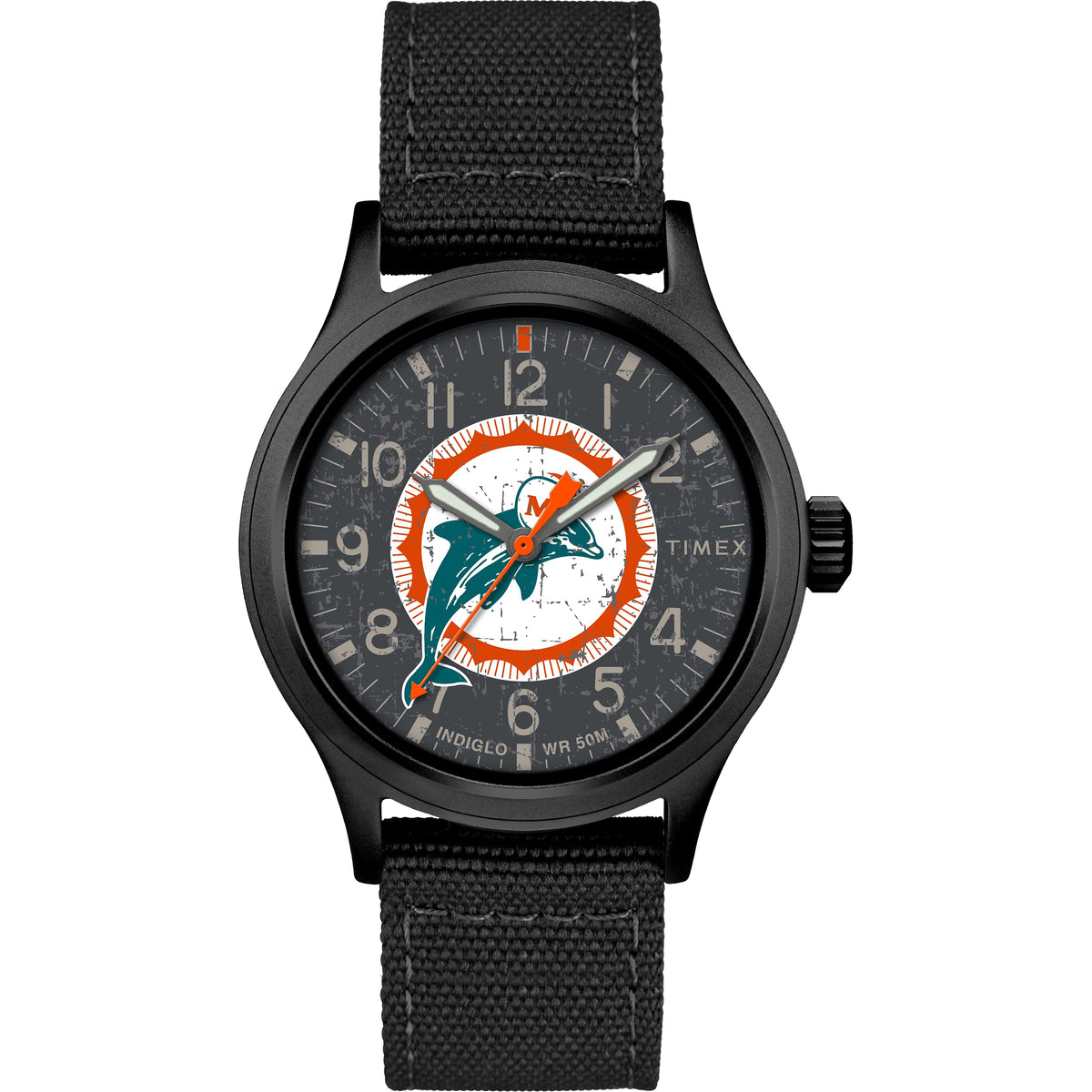 Timex Tribute Men's NFL Scout 40mm Quartz Fabric Strap - Miami Dolphins