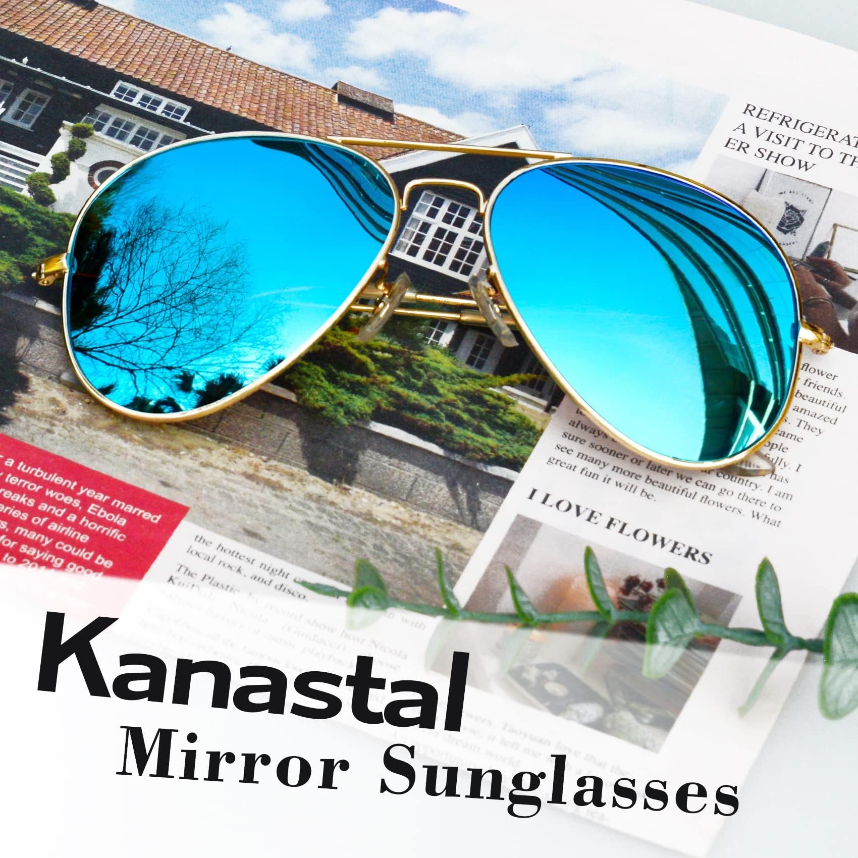 KANASTAL Polarized Sunglasses for Women and Men, Metal Frame Sun Glasses Retro Shades for Mens Driving Outdoor Military Style 100% UV400 Protection