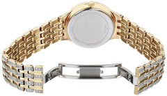 Bulova Crystal Pave 3-Hand Quartz Slim Case Watch - Yellow Gold
