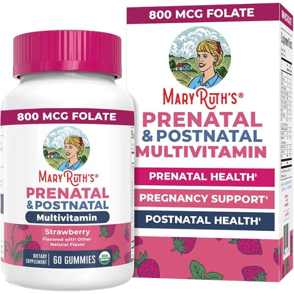 MARYRUTH'S Organic Prenatal Vitamins for Women Gummies, 30 Servings | 30 servings