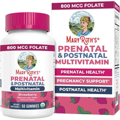 MARYRUTH'S Organic Prenatal Vitamins for Women Gummies, 30 Servings | 30 servings