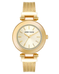 Anne Klein Women's Glitter Accented Textured Bangle Watch