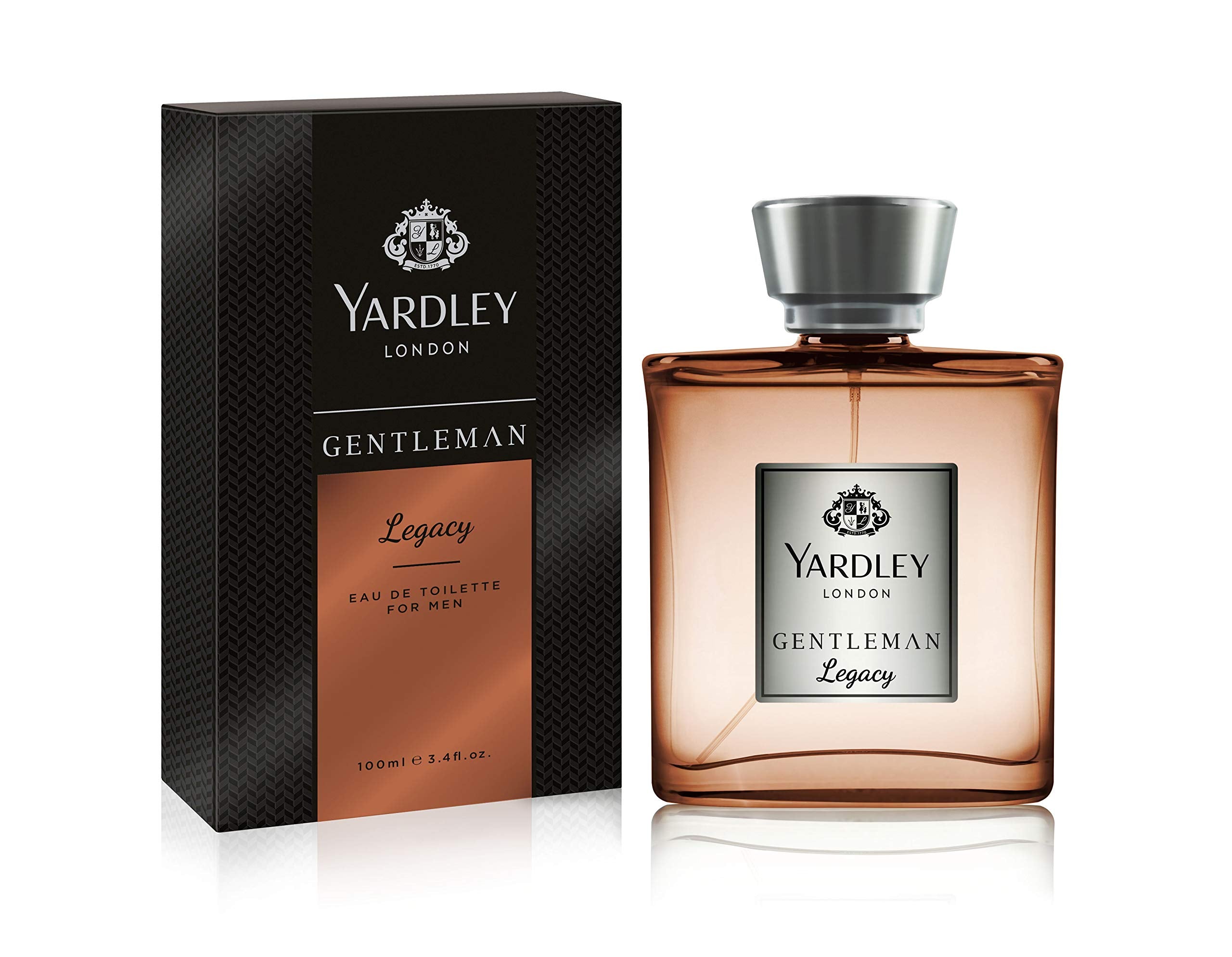 Yardley London Gentleman Legacy Perfumed Gift Set - Eau De Parfum 100ml + Body Spray 150ml | Charismatic Masculine Fragrance With Oriental Woody Notes | For Men