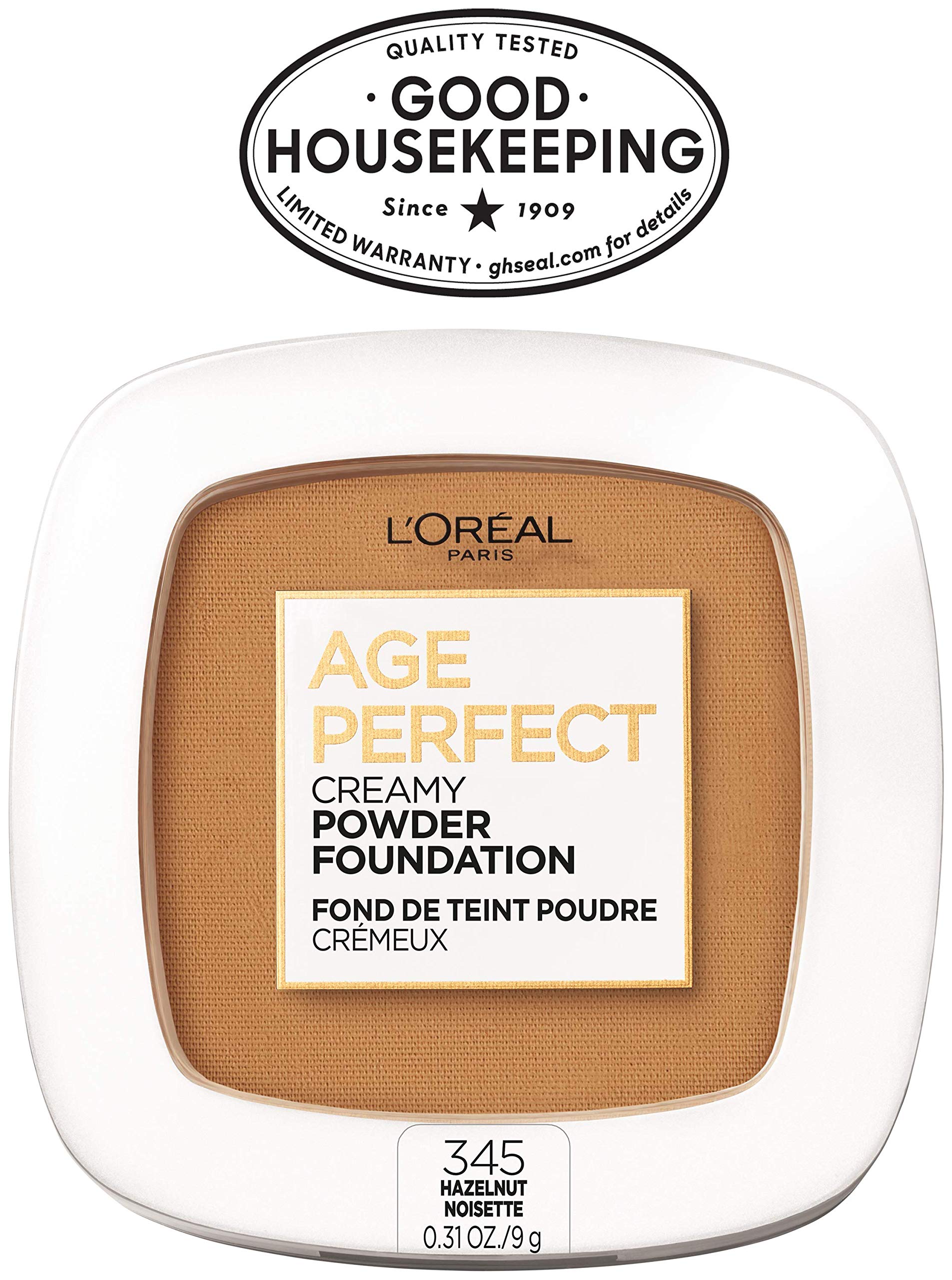 (335 Perfect Beige) - L'Oreal Paris Age Perfect Creamy Powder Foundation Compact, 335 Perfect Beige, 10ml