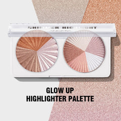 NALACAL Highlighter Makeup Palette, 8 Shades Lasting Shimmer Glow Blush Powder Contour Palette, Facial Bronzers Illuminator Baked Contour Shadow Palette - Waterproof Cruelty Free (Light)