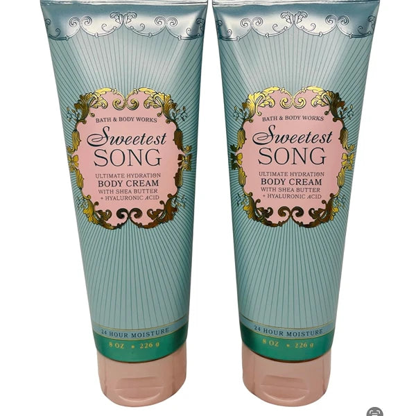 Bath & Body Works Women's Sweetest Song Ultimate Hydration Body Cream 8 Ounces Pack of 2