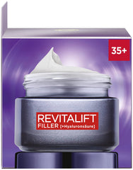 L’Oréal Paris Revitalift Filler, Hyaluronic Day Cream, Anti-Ageing Face Care with Micro-Filler Hyaluronic Acid for Moisture and Anti-Wrinkle Effect, 1 x 50 ml