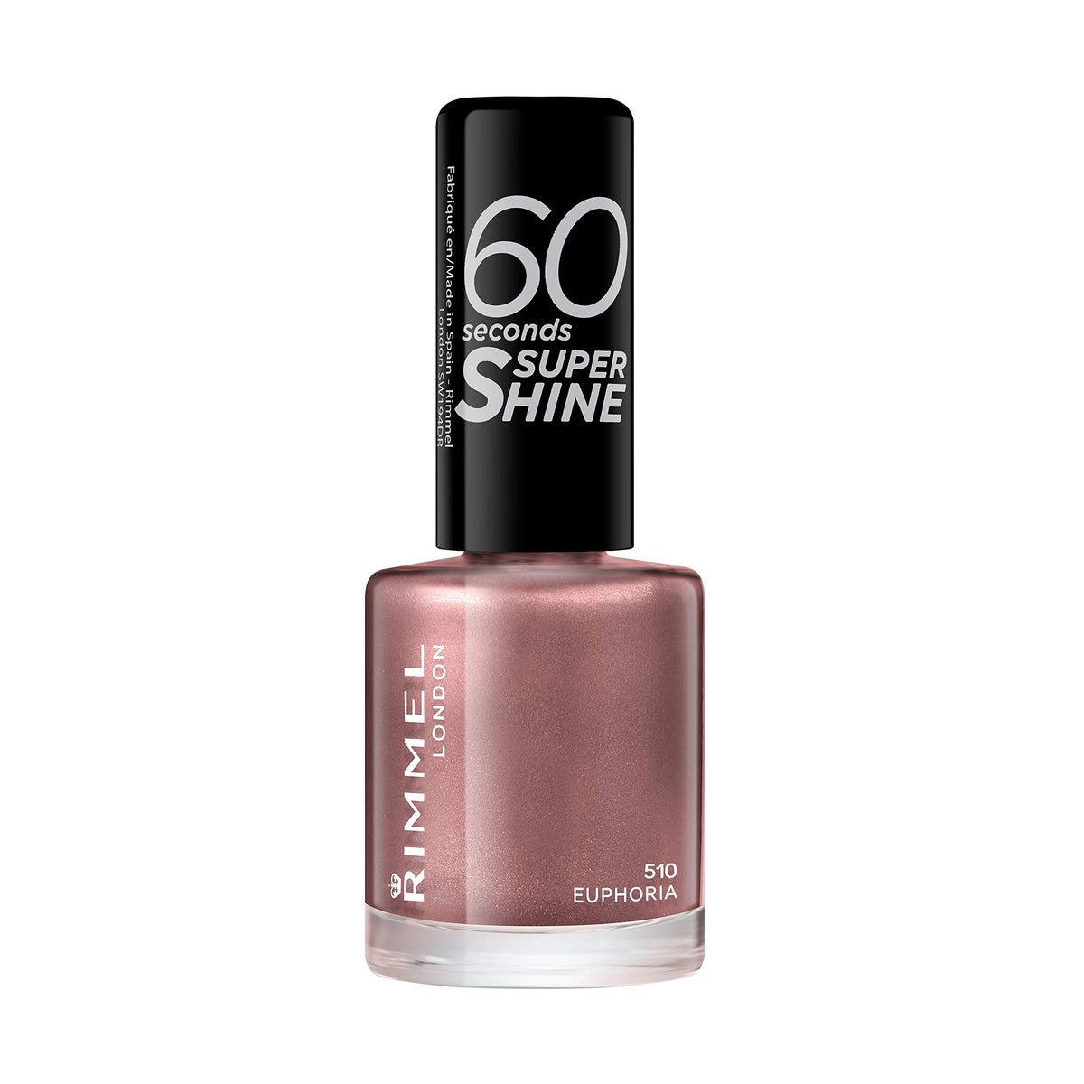 Rimmel London, 60 Seconds Super Shine Nail Polish 510 Euphoria, 8 ml - 0.25 Fl Oz