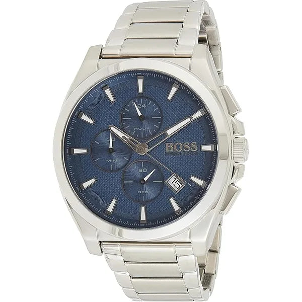 Hugo Boss GRANDMASTER Men's Watch, Analog - Silver / Blue