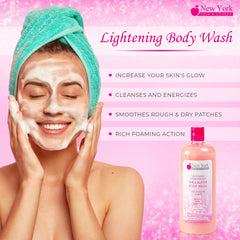 New York Fair & Lovely Brightening Body Wash - Moisturizing Body Wash - Exfoliating Shower Gel - Hydrating Body Wash for Women - Shea Butter Body Wash