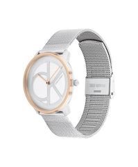 Calvin Klein CK ICONIC Unisex Watch, Analog - Silver / Rose Gold