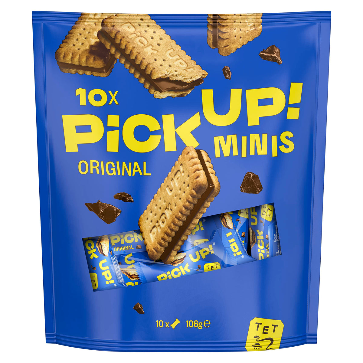 Bahlsen PickUp Minis Choco Biscuits, Crunchy, Delicious High Quality Biscuits - 106g