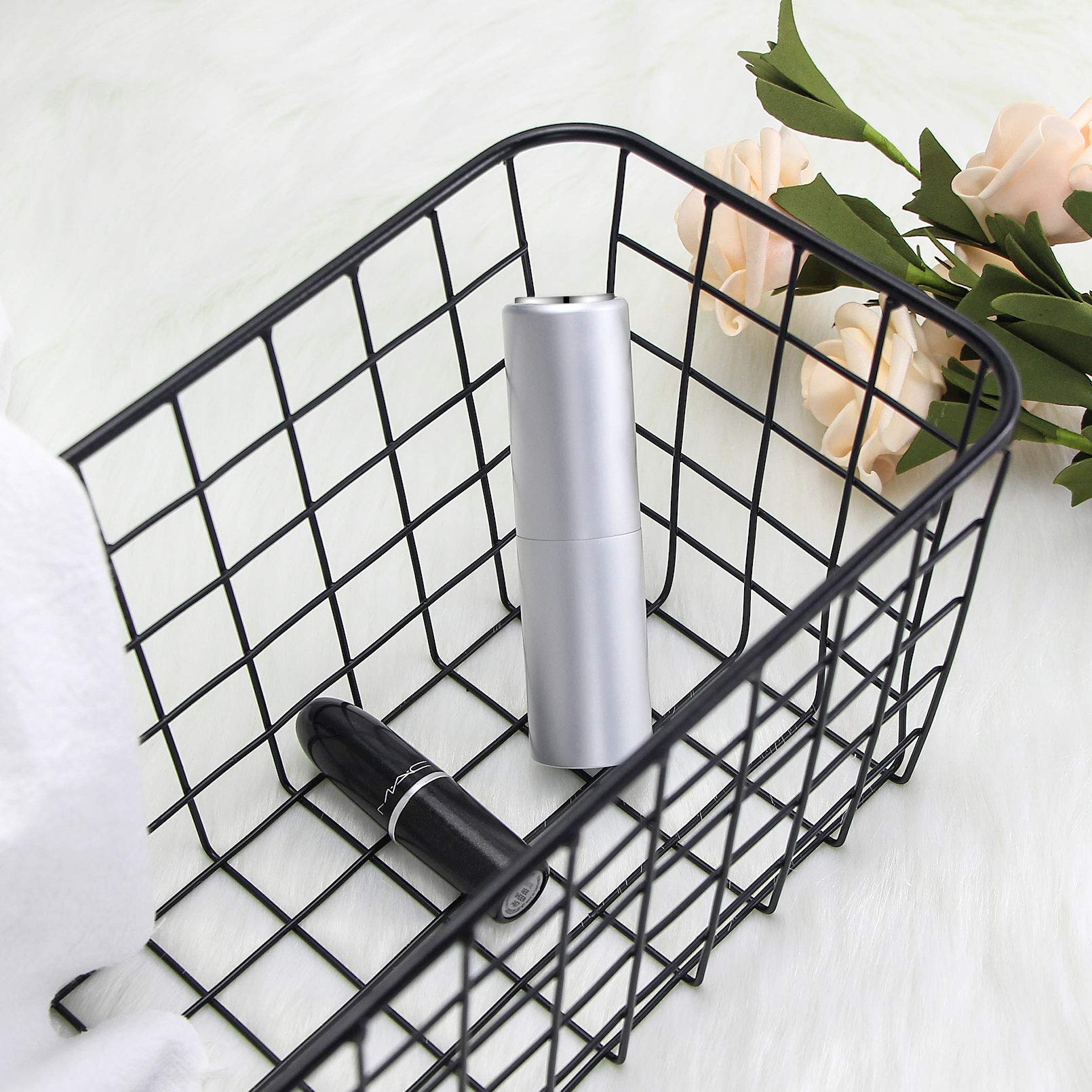 Perfume Atomiser Refillable 20 ml Faireach Perfume Bottle Atomiser for On the Go Travel Practical Pocket Atomiser Empty with Funnel Leak-Proof Pack of 2 Black Silver