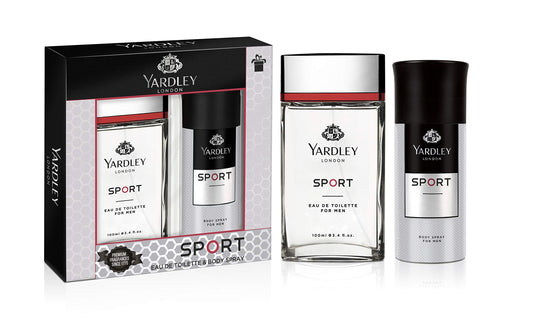 Yml + ardley London Sport Perfumed Gift Set - EDT 100Body Spray 150ml | Luxurious Unique Scent For Gents | Marine, Musk, & Amber