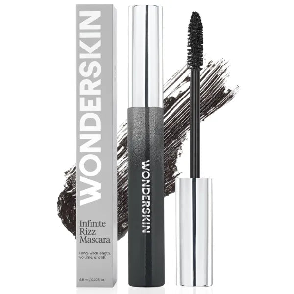 Wonderskin Infinite Rizz Mascara - Brown Mascara For Volume And Length, Long-Wear, Smudge-Proof & Water-Resistant Volumizing Lash Makeup