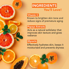 Botanic Hearth Vitamin C & Papaya Cleanser Face Wash | Brightening Face Wash with Vitamin C Beads | For Glowing & Radiant Skin | For Women & Men | Sulphate & Paraben Free | 100ml