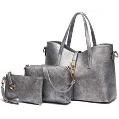 TcIFE Purses and Handbags for Womens Satchel Shoulder Tote Bags Wallets - Silver