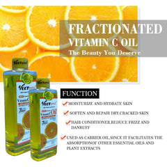 300ML Vitamin C Oil for Face, Super Whitening Body Massage, 7 Days Skin Care Glowing Essential Body Oil for Nourishes Skin, Remove Fine Lines Wrinkles, Dark Spots, Aging Skin, Sun Burn Corrector Oils