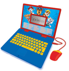 LEXIBOOK Paw Patrol Bilingual Educational Computer Toy for Children with 124 Activities for Learning, Fun and Playing Piano – Blue/Red