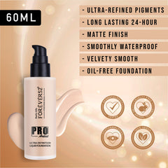 Daily life FOREVER52 Pro Artist Ultra Definition Long Lasting Waterproof Full Coverage Liquid Foundation, 60ml Matte Finish