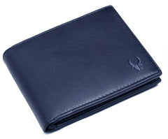 WildHorn® RFID Protected Genuine Leather Wallet for Men's - Blue-WH2083