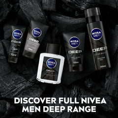 NIVEA MEN Shaving Gel, DEEP Clean Shave Antibacterial Black Carbon - 2x200ml