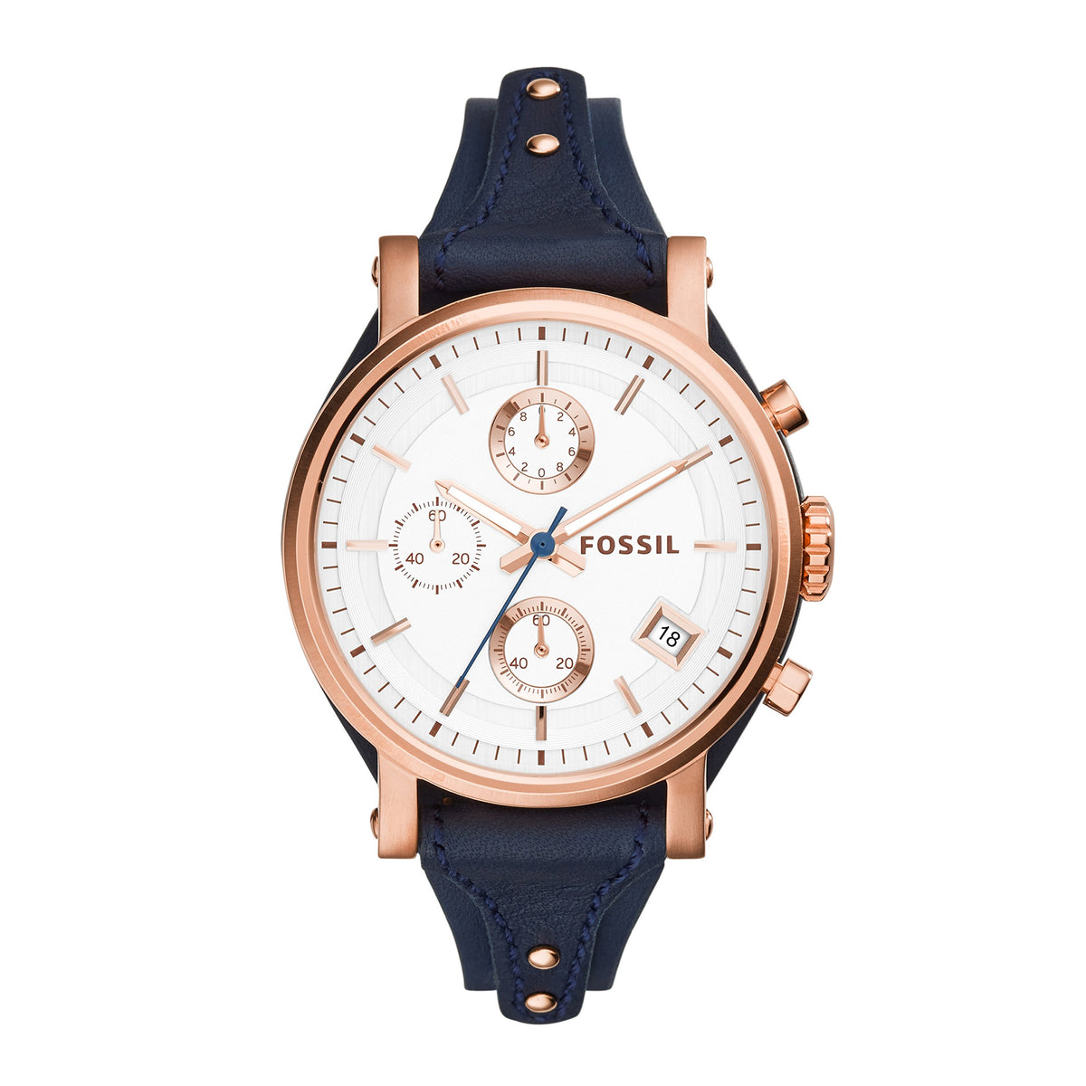 Fossil Original Boyfriend Women's Watch with Chronograph Display and Genuine Leather Cuff Band