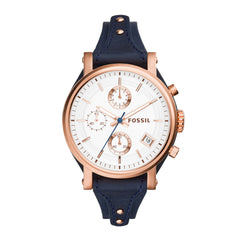 Fossil Original Boyfriend Women's Watch with Chronograph Display and Genuine Leather Cuff Band