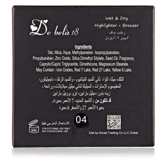 De Bela 18 Wet & Dry Highlighter and Bronzer - 1.36 oz, 04