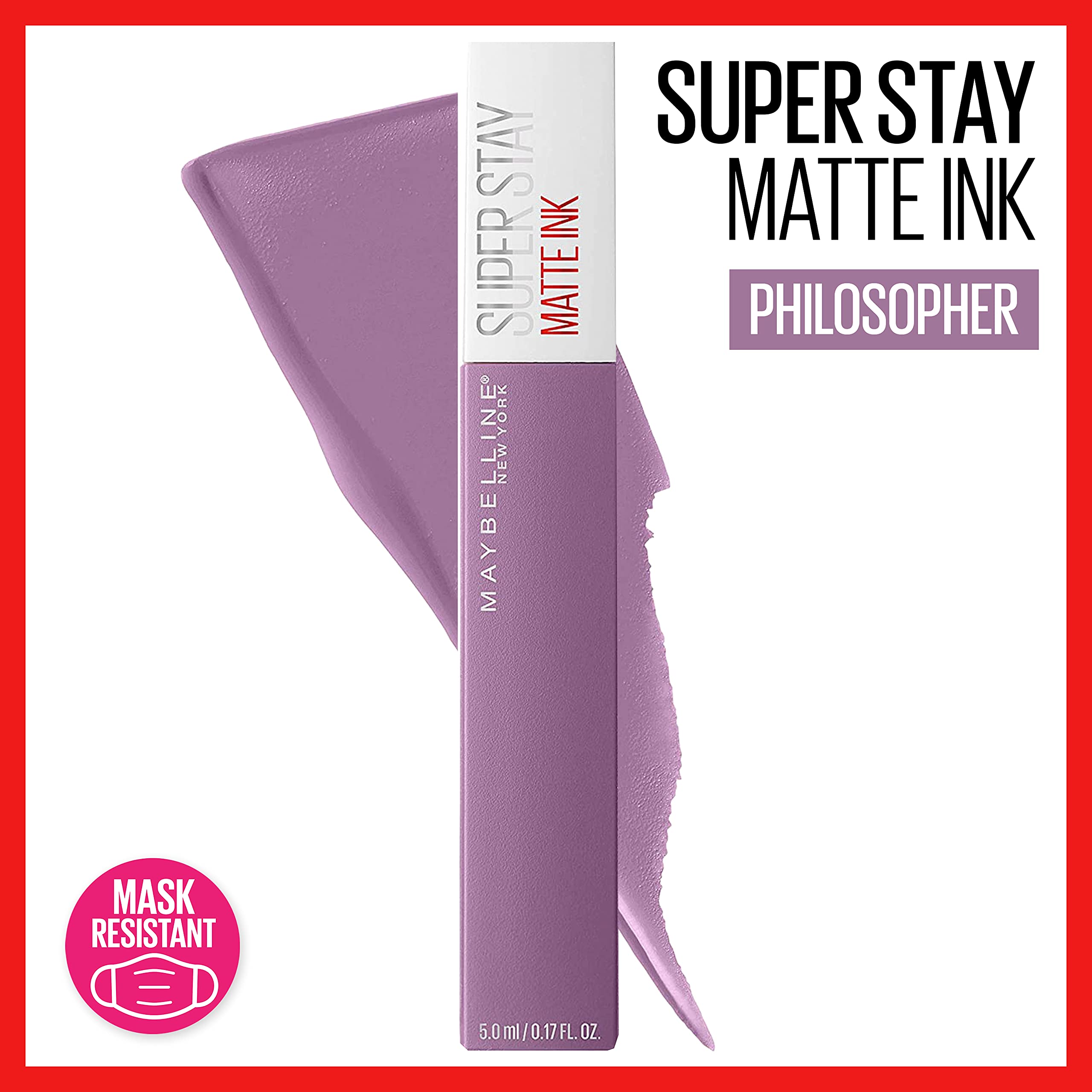 Maybelline New York SuperStay Matte Ink Un-nude Liquid Lipstick, Philosopher, 0.17 Ounce