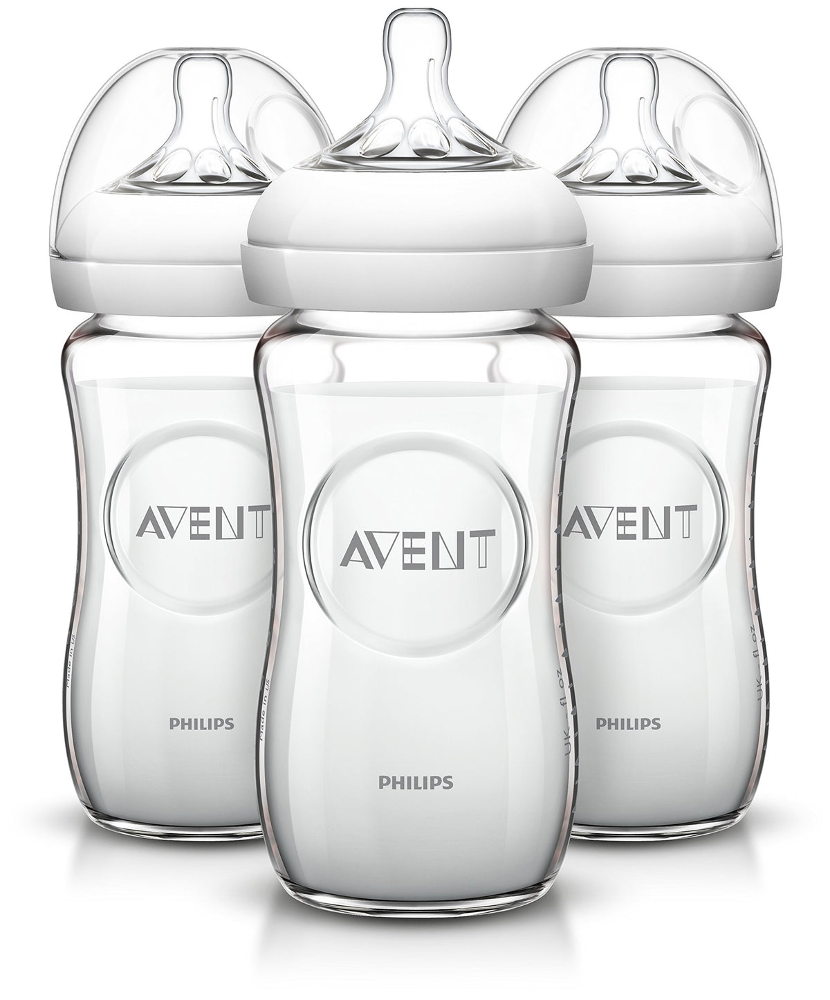 AVENT Philips Natural Glass Bottle, 8 Ounce (Pack of 3)