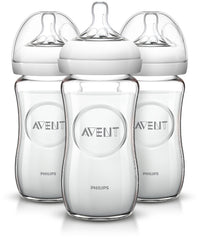 AVENT Philips Natural Glass Bottle, 8 Ounce (Pack of 3)