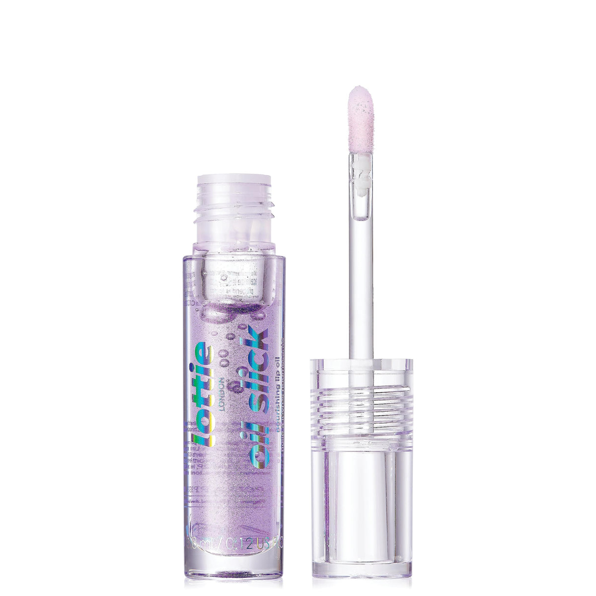 lottie LONDON Oil Slick Blueberry Kiss - Vegan Lip Oil - Achieve Flawless Glossy Finish & Hydrated Lips - 3.8ml