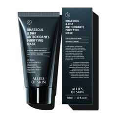 Allies of Skin 2% BHA & Rhassoul Clay Face Mask | Weekly Treatment to Reduce Pores and Blemishes | Control Breakouts, Acne and Blackheads | Hydrate and Retain Moisture (1.7 oz)