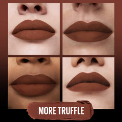 Maybelline Color Sensational Ultimatte Matte Lipstick, Non-Drying, Intense Color Pigment, More Truffle, Cocoa Brown, 0.06 oz