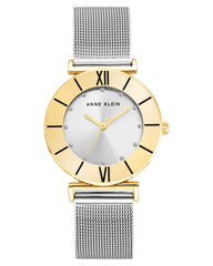 Anne Klein Women's Glitter Accented Mesh Bracelet Watch