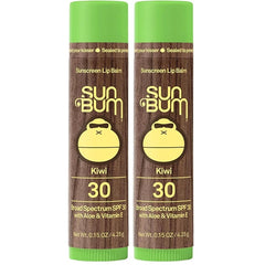Sun Bum SPF 30 Sunscreen Lip Balm Kiwi 2 Pack, Broad Spectrum UVA/UVB Protection, Vegan & Hawaii 104 Compliant, Reef Friendly (Octinoxate & Oxybenzone Free), 0.15 oz Sticks