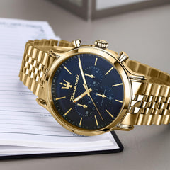 Maserati Epoca Men's Watch Limited Edition, Chronograph, Quartz Watch - R8873618031, Gold, Chronograph,Quartz Watch