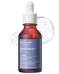Mary&May Marine Collagen Serum 1.01 Fl Oz / 30ml | Elasticity, Low Molecular Collagen, Skin Firming, Replenishing, Fragrance Free, Korean Skincare
