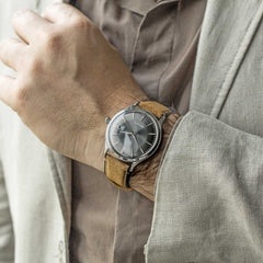 Orient Mens Automatic Watch, Analog Display and Leather Strap FAC08003A0