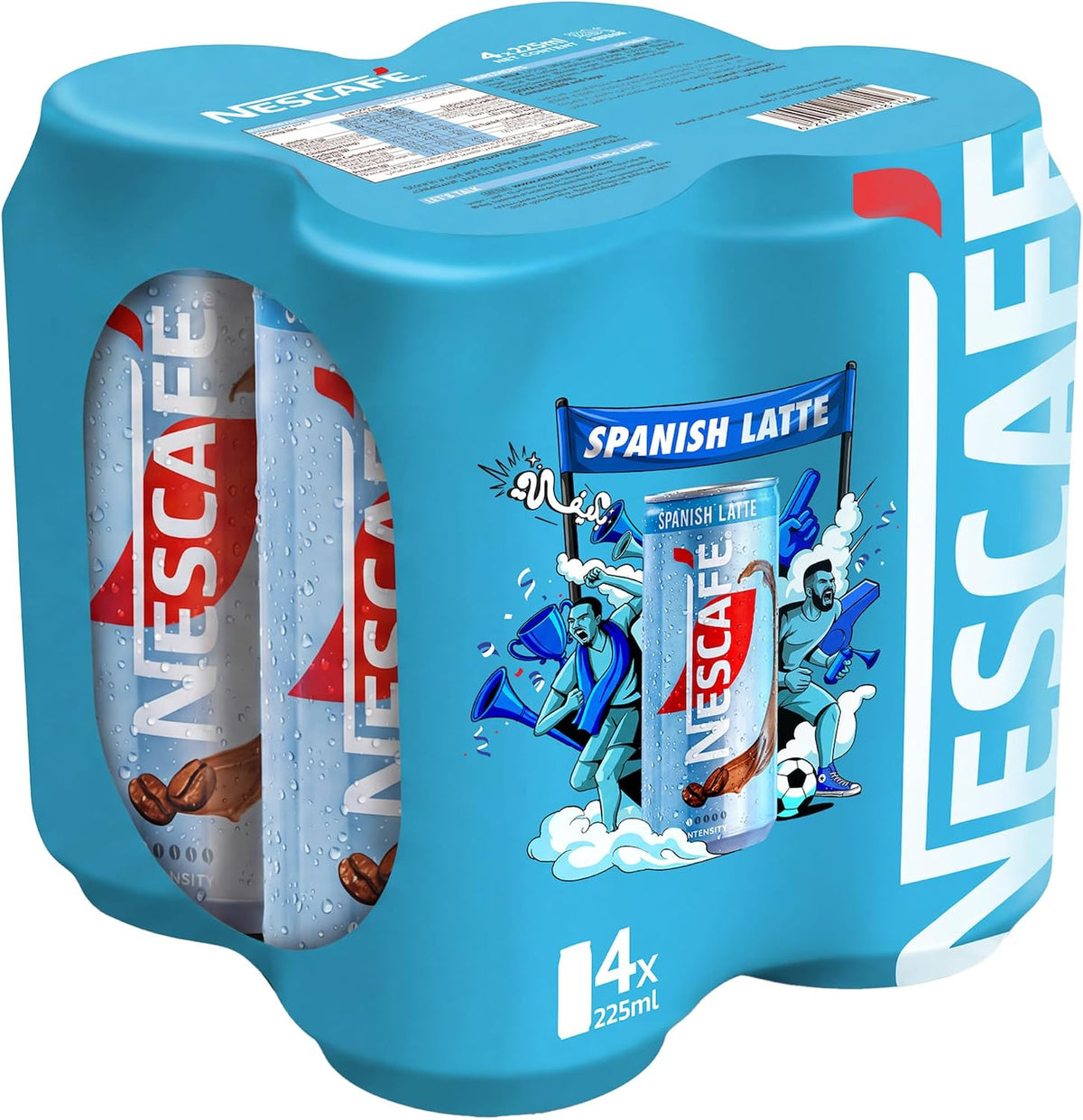 Nescafe Ready to Drink Iced Coffee Spanish Latte World Cup Edition (225ml, Pack of 4)