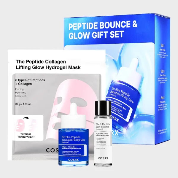 Coxir Peptide Bounce & Glow Gift Set, Blue Peptides Serum Limited Gift Set