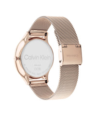 Calvin Klein TIMELESS MESH MF Women's Watch, Analog -Rose Gold