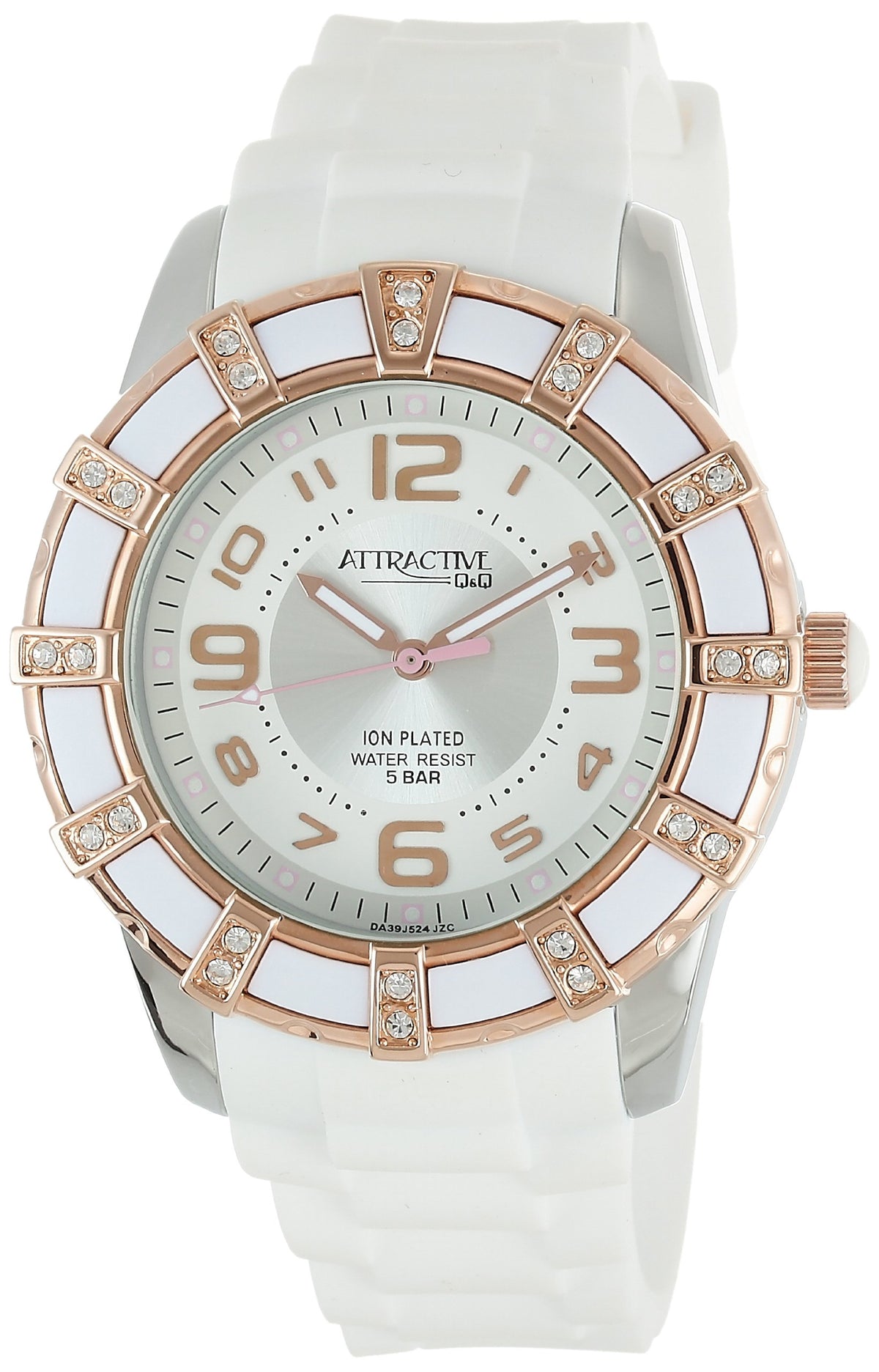 Q&Q for Women - Analog DA39J524Y Silicone Watch