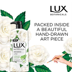 Lux Botanicals Perfumed Body Wash, Skin Detox, Camelia & Aloe Vera, with 100% natural extracts suitable for all skin types, 700ml