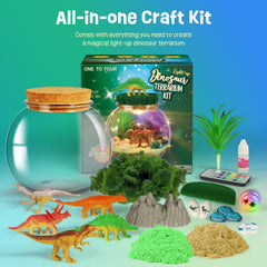 Dinosaur Gifts for Boys - Dinosaur Terrarium Kit for Kids - Birthday Gift for Boys Ages 4 5 6 7 8-12 Year Old - DIY Dinosaur Toys for Boys - Arts and Crafts Kit for Kids [Amazon Exclusive]